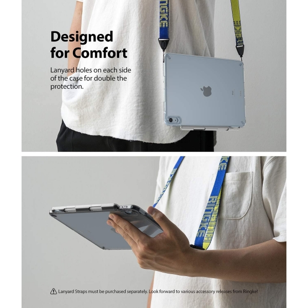 Rin gke Fusion iPad Air 4 Kalem Blmeli Klf-Clear