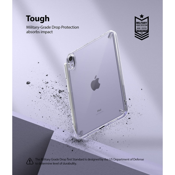 Rin gke Fusion iPad Mini 6 Kalem Blmeli Klf-Clear