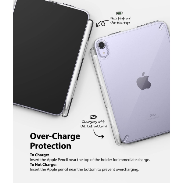 Rin gke Fusion iPad Mini 6 Kalem Blmeli Klf-Clear