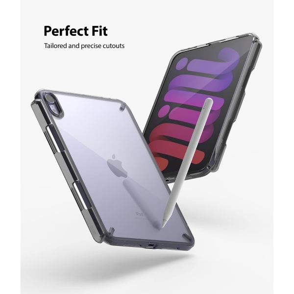 Rin gke Fusion iPad Mini 6 Kalem Blmeli Klf-Black