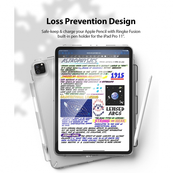 Rin gke Fusion iPad Pro Kalem Blmeli Klf (11 in)-Clear