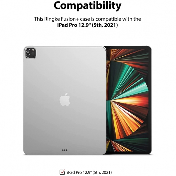 Rin gke Fusion iPad Pro Kalem Blmeli Klf (12.9 in)-Clear