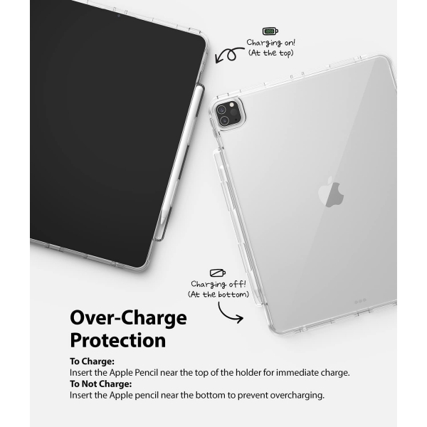 Rin gke Fusion iPad Pro Kalem Blmeli Klf (12.9 in)-Clear