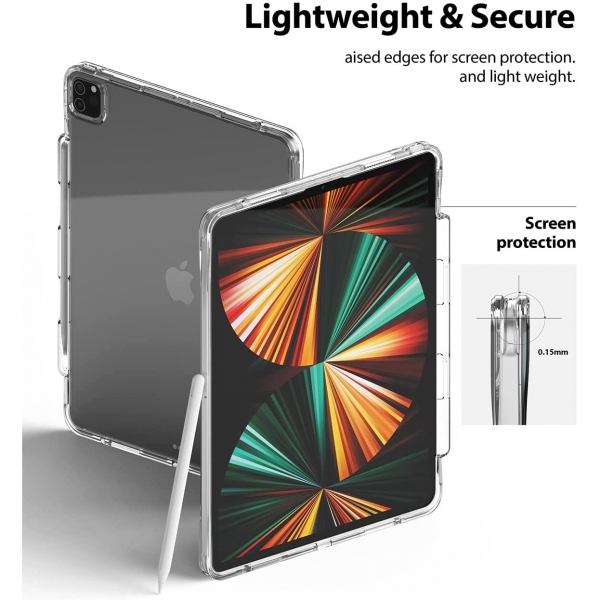 Rin gke Fusion iPad Pro Kalem Blmeli Klf (12.9 in)-Clear