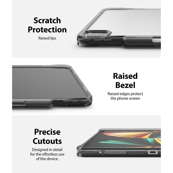 Rin gke Fusion iPad Pro Kalem Blmeli Klf (12.9 in)-Black