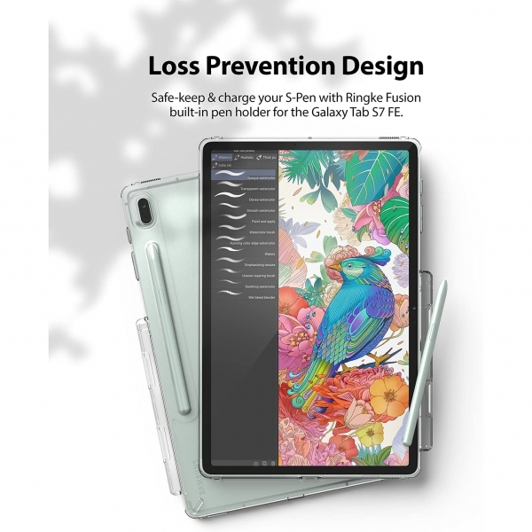 Rin gke Fusion iPad Pro Kalem Blmeli Klf (12.9 in)-Clear