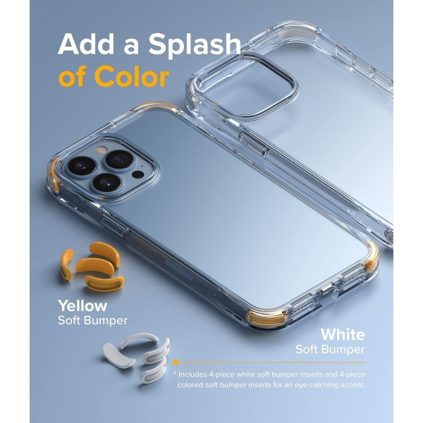 Rin gke Fusion iPhone 13 Pro Max effaf Klf-White Yellow