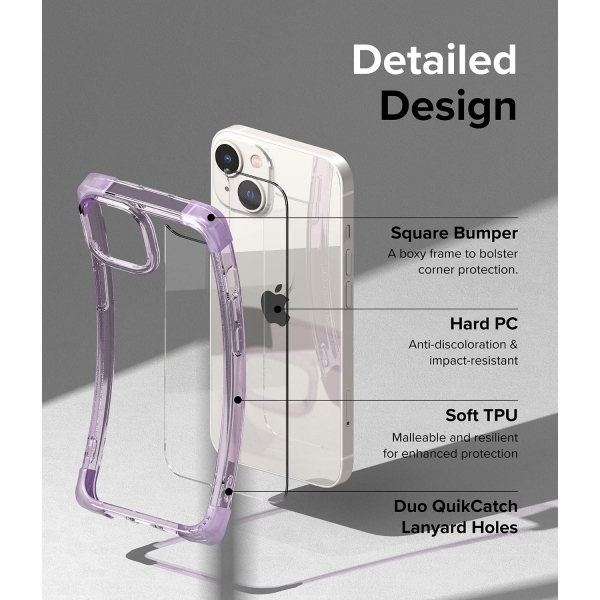 Rin gke Fusion iPhone 14 effaf Klf-Clear Purple