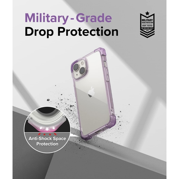Rin gke Fusion iPhone 14 effaf Klf-Clear Purple