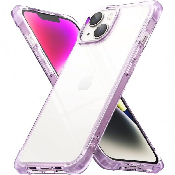 Rin gke Fusion iPhone 14 effaf Klf-Clear Purple