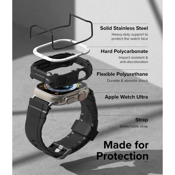 Rin gke Fusion X Apple Watch Ultra/2.Nesil Klf (49mm)-White