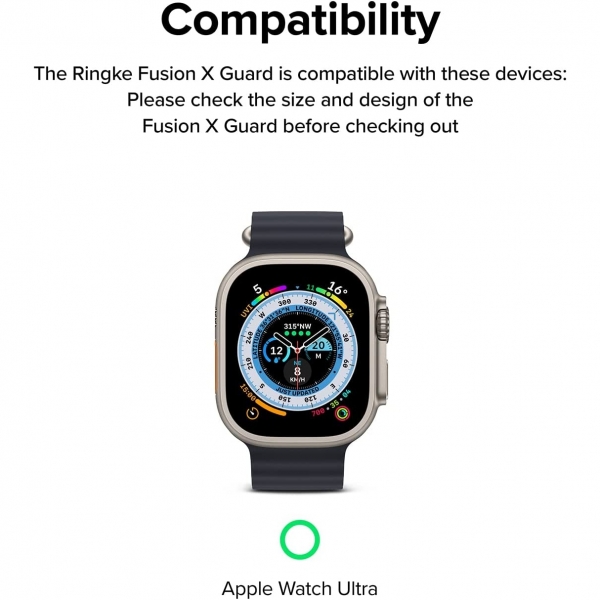 Rin gke Fusion X Apple Watch Ultra/2.Nesil Klf (49mm)-White