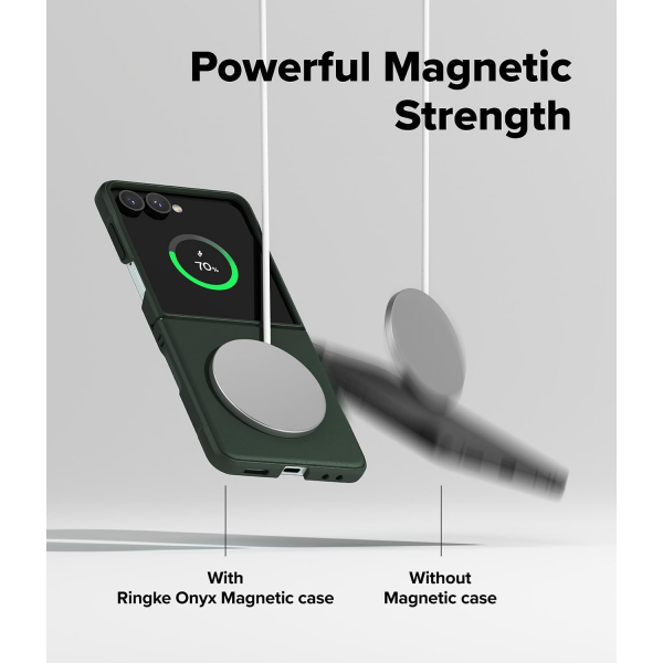 Ringke Galaxy Z Flip 7 Onyx MagSafe Klf -Magnetic Dark Green 