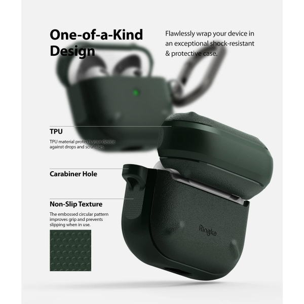 Rin gke Hinge Apple AirPods 3.Nesil Klf -Dark Green