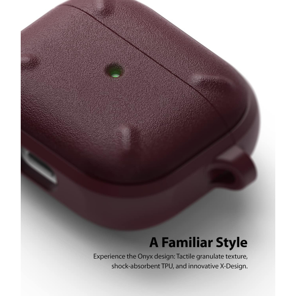 Rin gke Hinge Apple AirPods 3.Nesil Klf -Burgundy 
