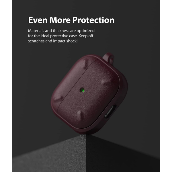 Rin gke Hinge Apple AirPods 3.Nesil Klf -Burgundy 