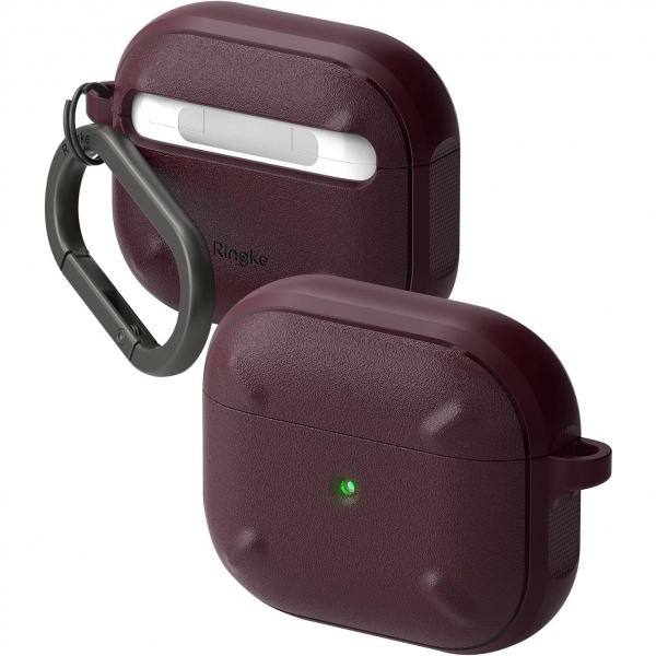 Rin gke Hinge Apple AirPods 3.Nesil Klf -Burgundy 