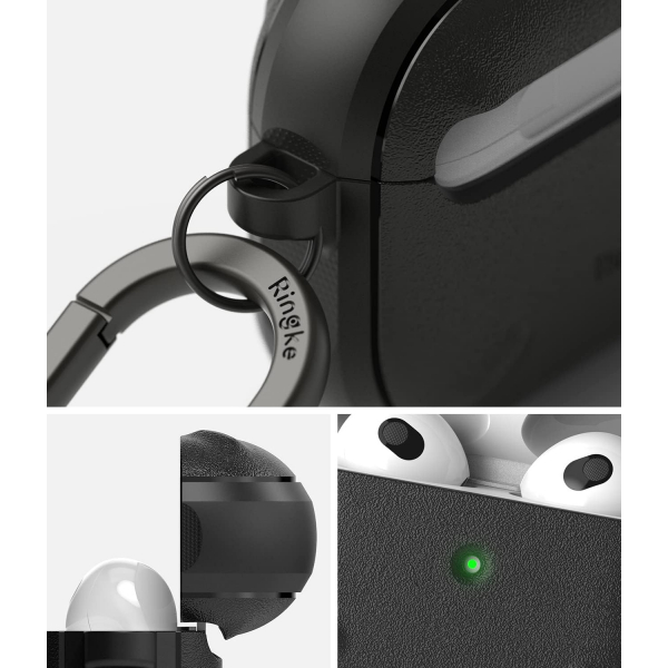 Rin gke Hinge Apple AirPods 3.Nesil Klf -Black