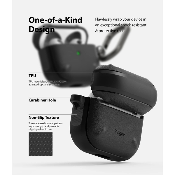 Rin gke Hinge Apple AirPods 3.Nesil Klf -Black