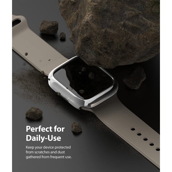 Ringke nce Apple Watch 7 Bumper Klf (45mm)(2 Adet)-Clear Chrome