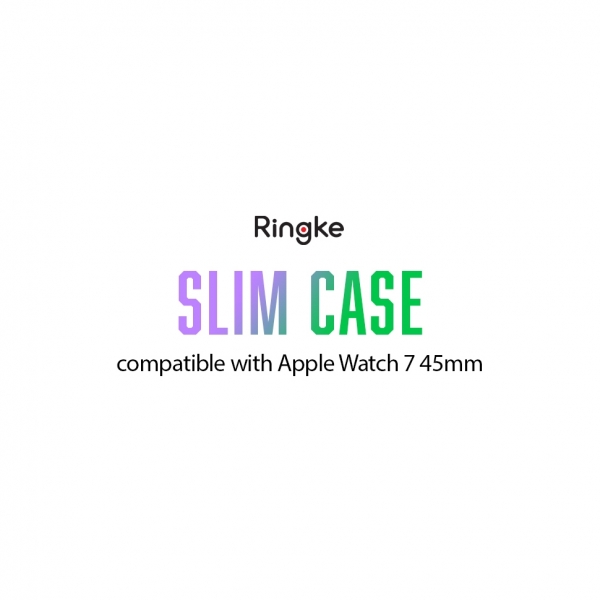 Ringke nce Apple Watch 7 Bumper Klf (45mm)(2 Adet)-Clear Deep Green