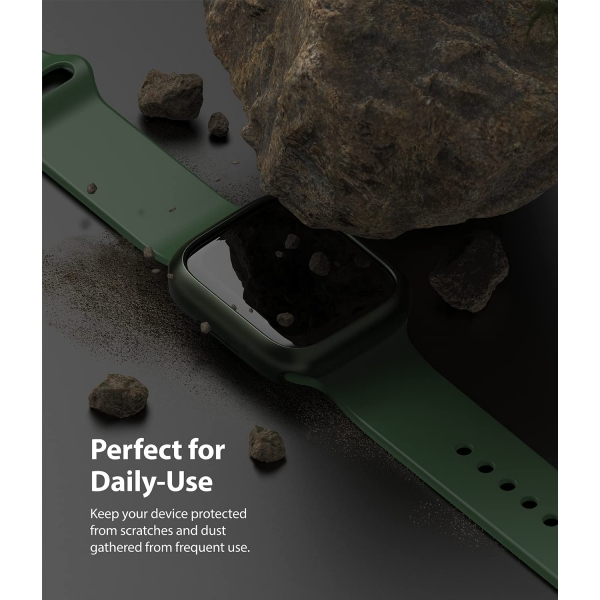 Ringke nce Apple Watch 7 Bumper Klf (45mm)(2 Adet)-Clear Deep Green