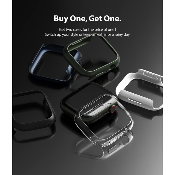 Rin gke nce Apple Watch 7 45mm Bumper Klf -Clear Deep Green