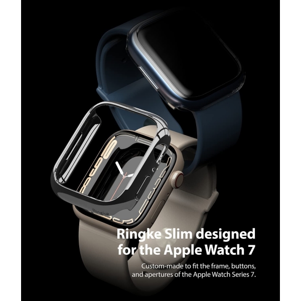 Rin gke nce Apple Watch 7 45mm Bumper Klf -Clear Dark Chrome