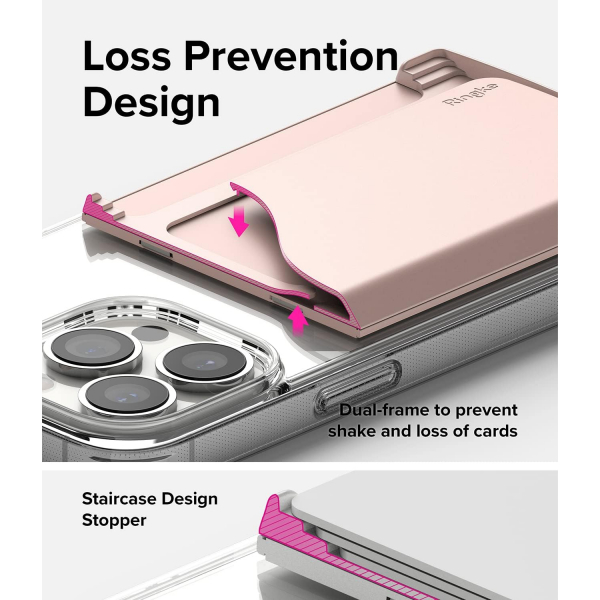 Rin gke Manyetik MagSafe Czdan Klf-Peach Pink 