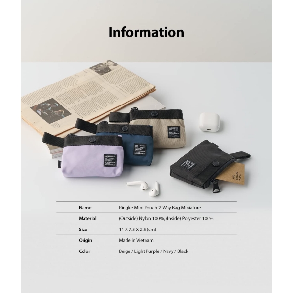 Rin gke Mini Teknolojik Aksesuar antas-Black