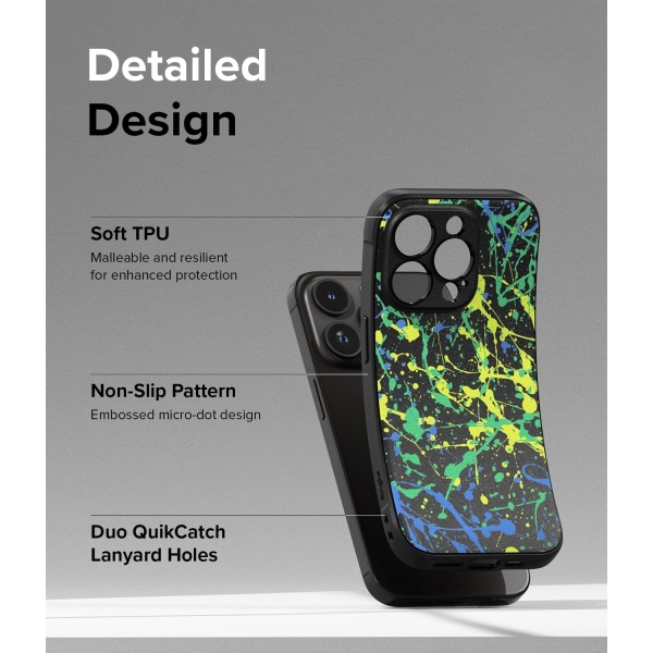 Rin gke Onyx Design Serisi Apple iPhone 15 Pro Klf-Action Painting