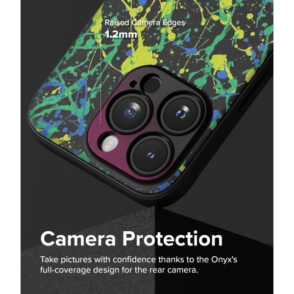 Rin gke Onyx Design Serisi Apple iPhone 15 Pro Klf-Action Painting