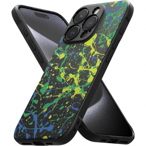 Rin gke Onyx Design Serisi Apple iPhone 15 Pro Klf-Action Painting