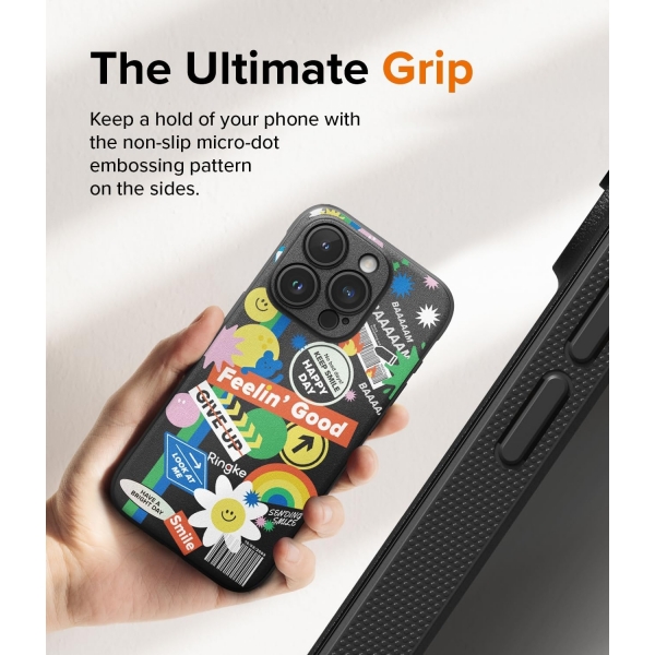 Rin gke Onyx Design Serisi Apple iPhone 15 Pro Klf-Sticker
