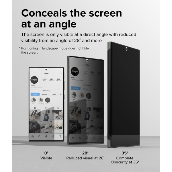 Ringke Privacy Galaxy S23 Ultra Cam Ekran Koruyucu