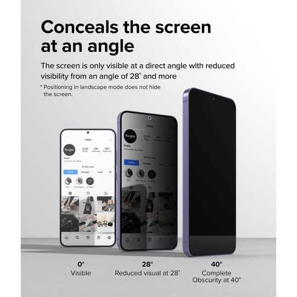 Ringke Privacy Galaxy S24 Cam Ekran Koruyucu