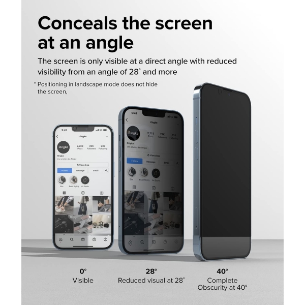 Ringke Privacy iPhone 14 Pro Max Cam Ekran Koruyucu