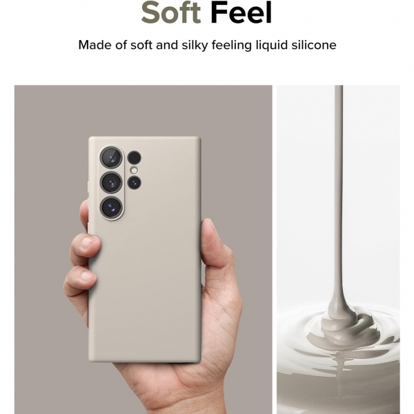 Rin gke Galaxy S24 Ultra MagSafe Silikon Klf-Stone