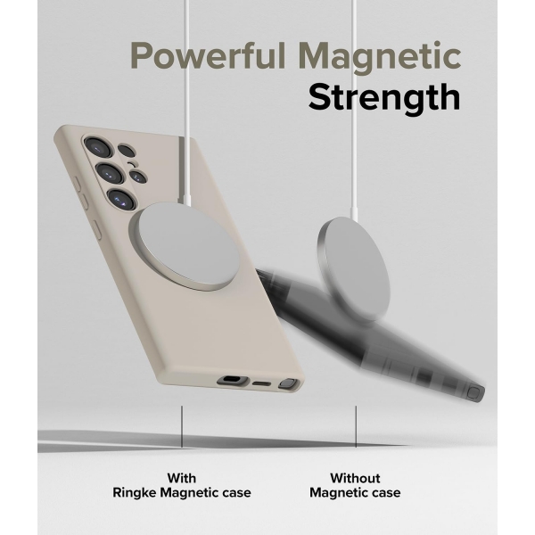 Rin gke Galaxy S24 Ultra MagSafe Silikon Klf-Stone