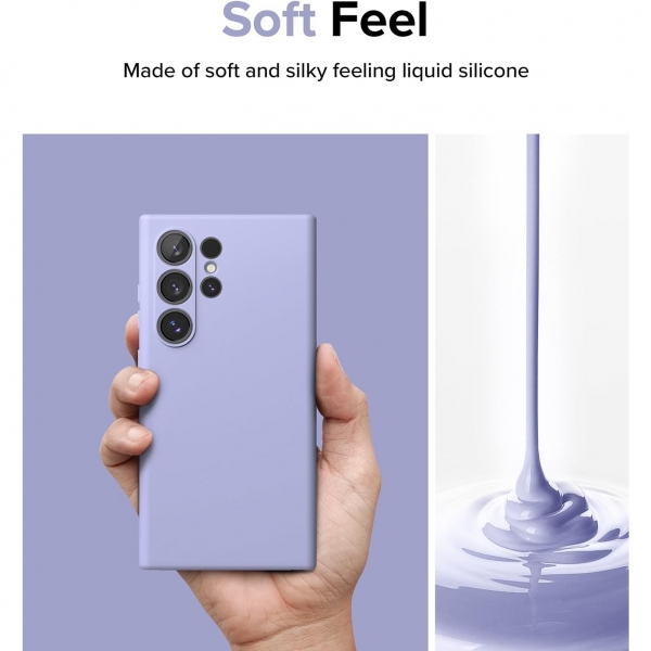 Rin gke Galaxy S24 Ultra MagSafe Silikon Klf-Lavender