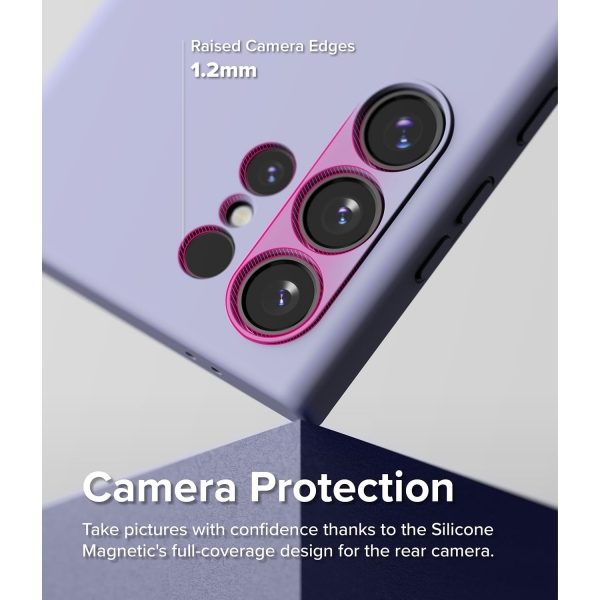 Rin gke Galaxy S24 Ultra MagSafe Silikon Klf-Lavender
