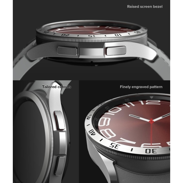 Rin gke Galaxy Watch 6 Classic ereve Koruyucu(43mm)-Silver