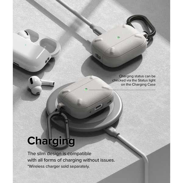 Rin gke Onyx Apple AirPods Pro 2.Nesil Klf -Warm Gray