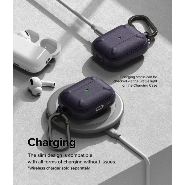 Rin gke Onyx Apple AirPods Pro 2.Nesil Klf -Deep Purple