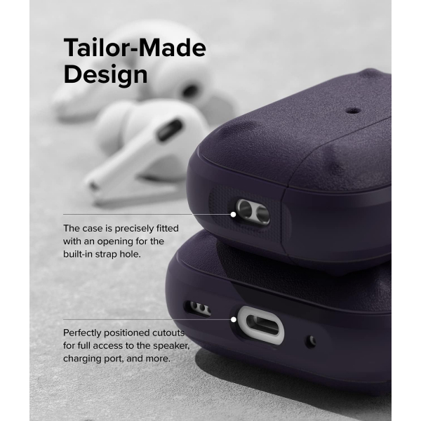 Rin gke Onyx Apple AirPods Pro 2.Nesil Klf -Deep Purple