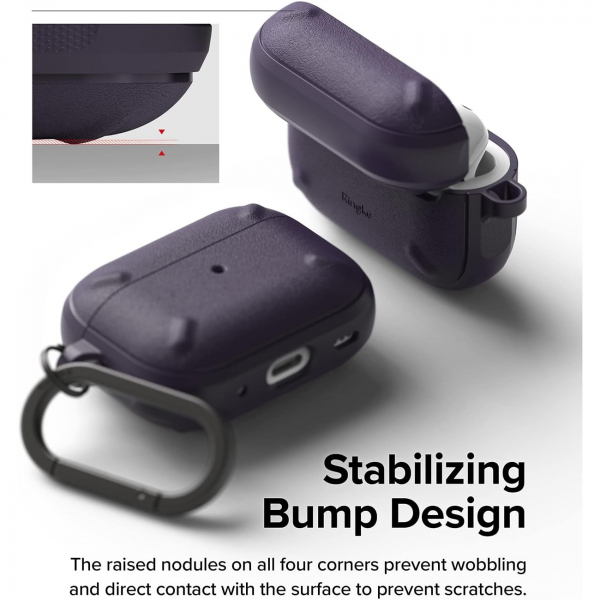 Rin gke Onyx Apple AirPods Pro 2.Nesil Klf -Deep Purple