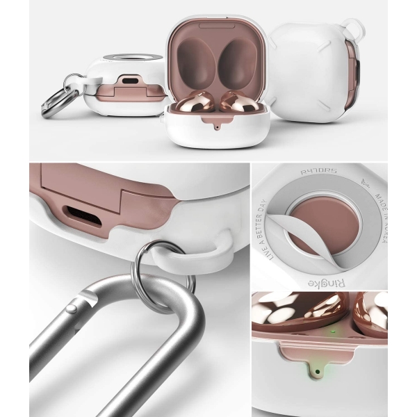 Rin gke Slim-X Samsung Galaxy Buds Live Klf -Glossy White