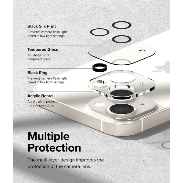 Rin gke iPhone 14 Kamera Cam Koruyucu(3 adet)
