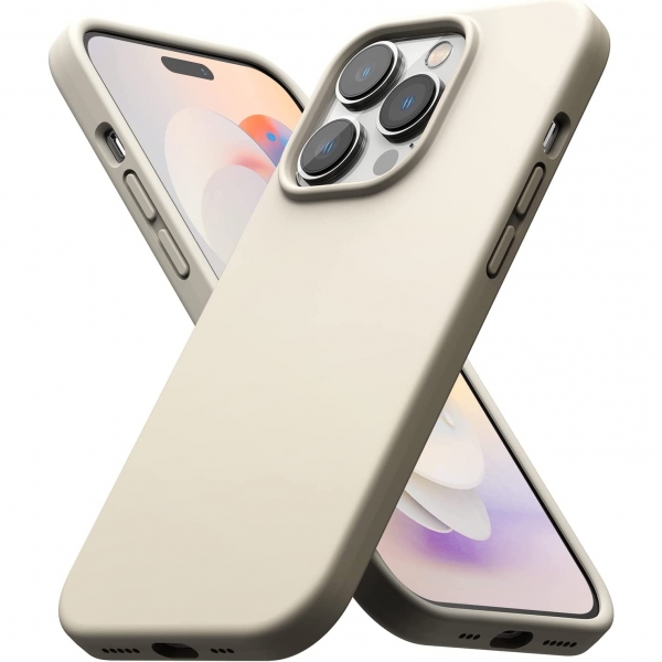 Rin gke iPhone 14 Pro Silikon Klf-Stone