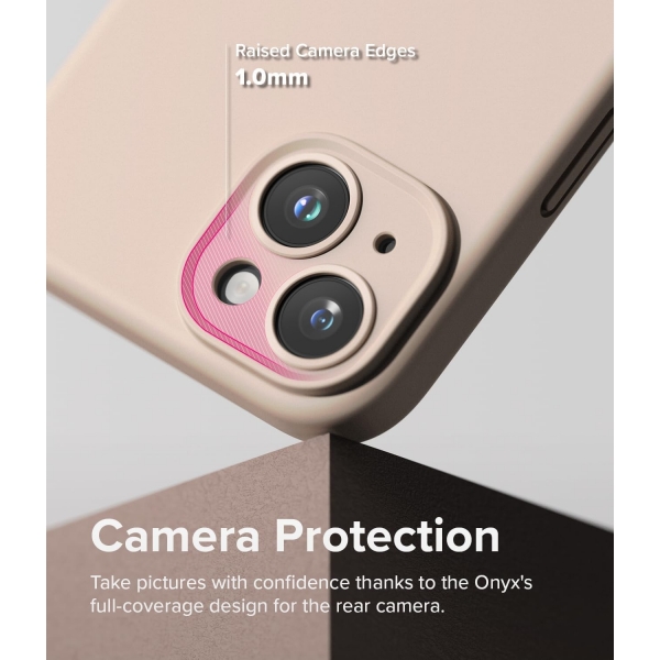 Rin gke iPhone 15 MagSafe Uyumlu Silikon Klf-Pink Sand